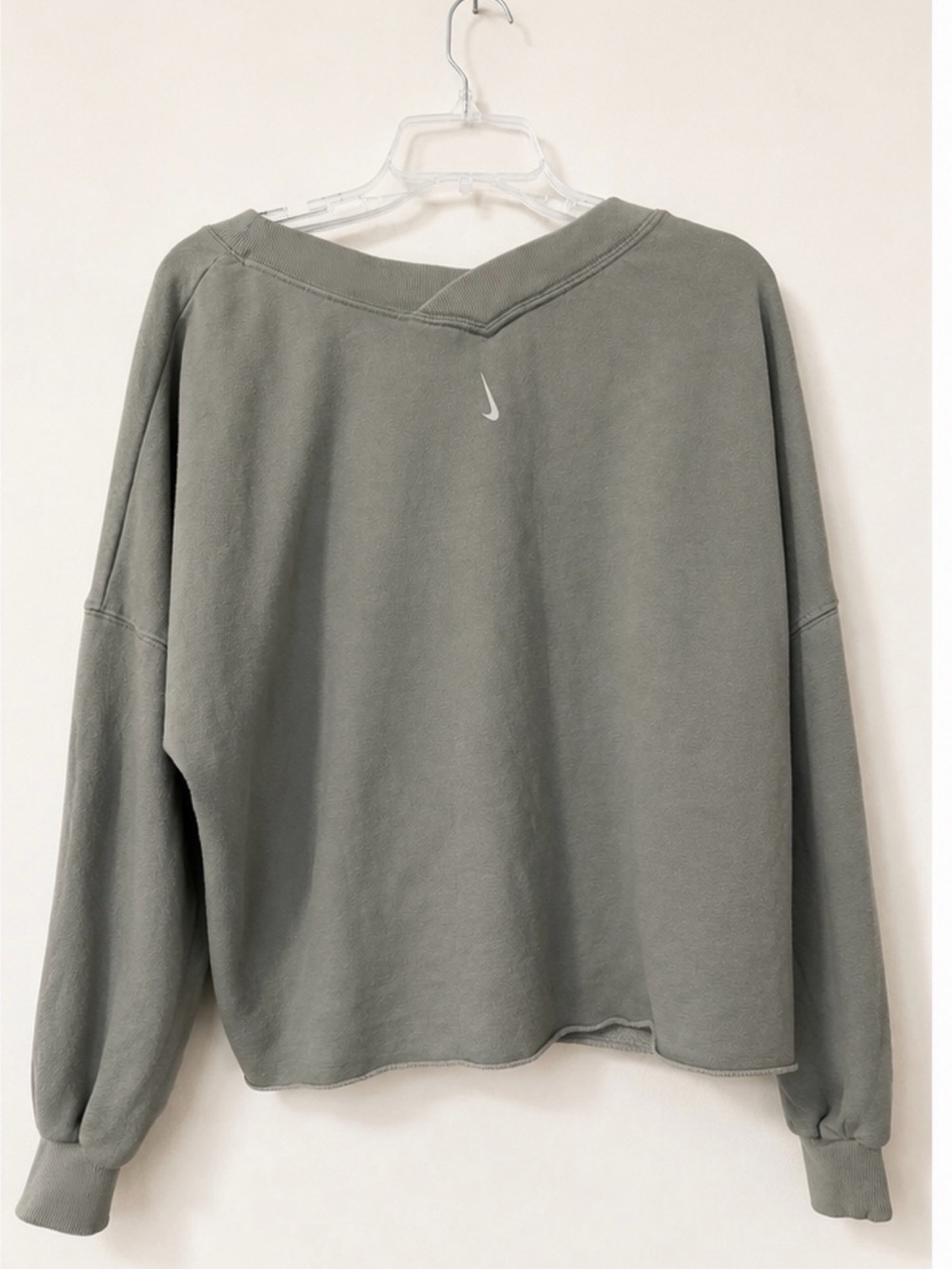 Nike Olive Green V-Neck Women's Sweater - Picture 2 of 3